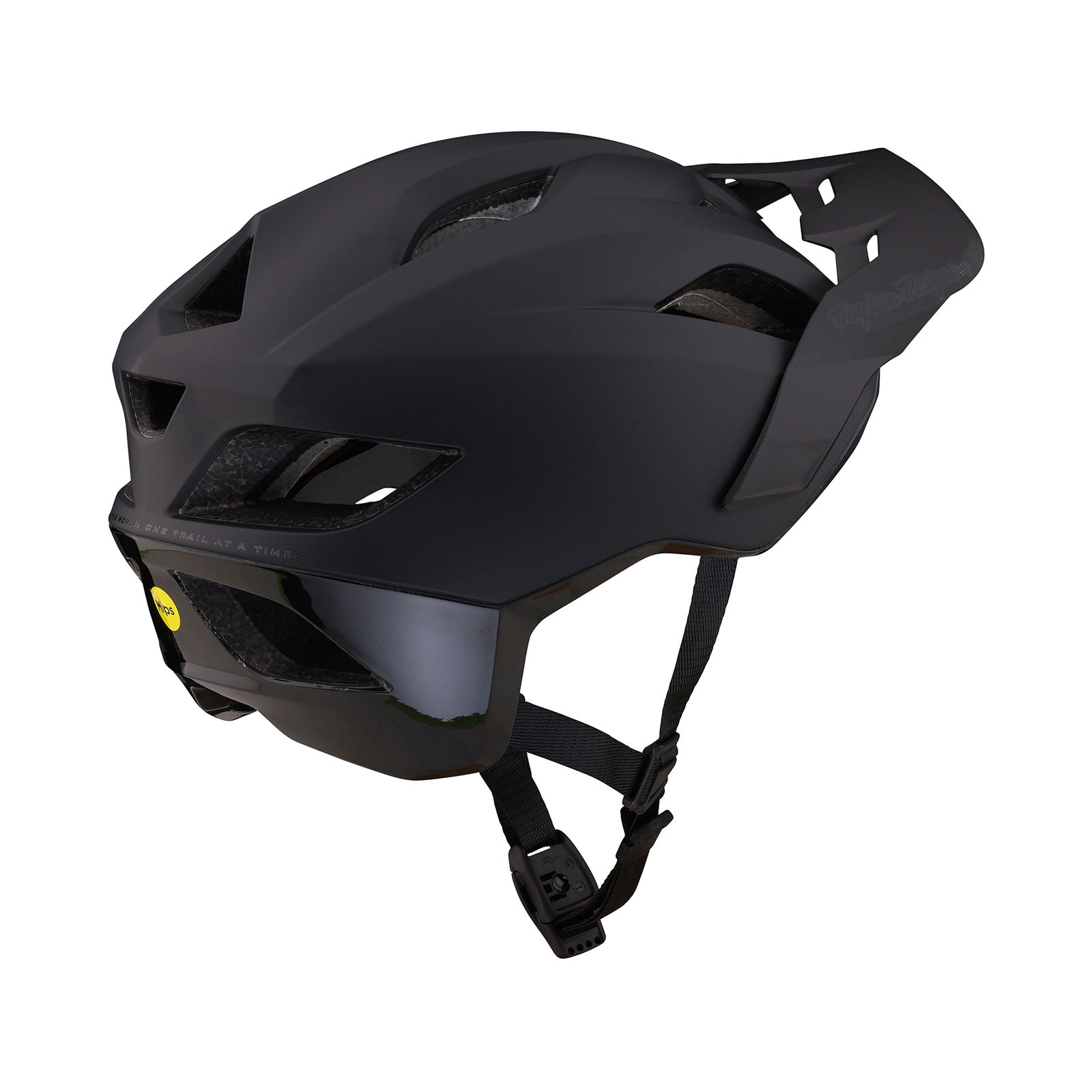 Troy Lee Designs Flowline SE Stealth mountain bike helmet in matte black with MIPS