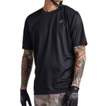 Troy Lee Designs Flowline Short Sleeve Jersey in solid black with TLD logo