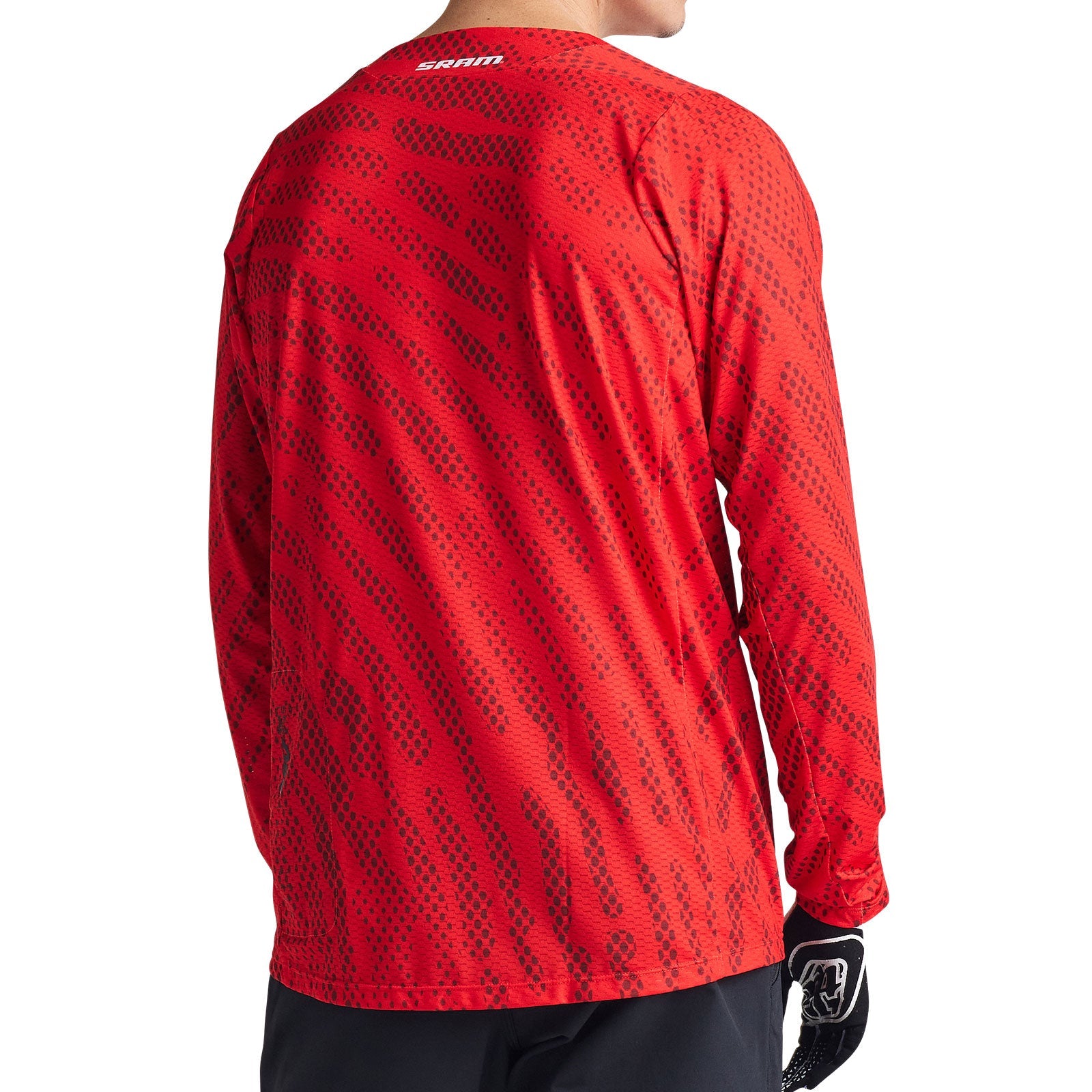 Troy Lee Designs Skyline Air Long Sleeve Jersey in SRAM Roots Fiery Red colorway