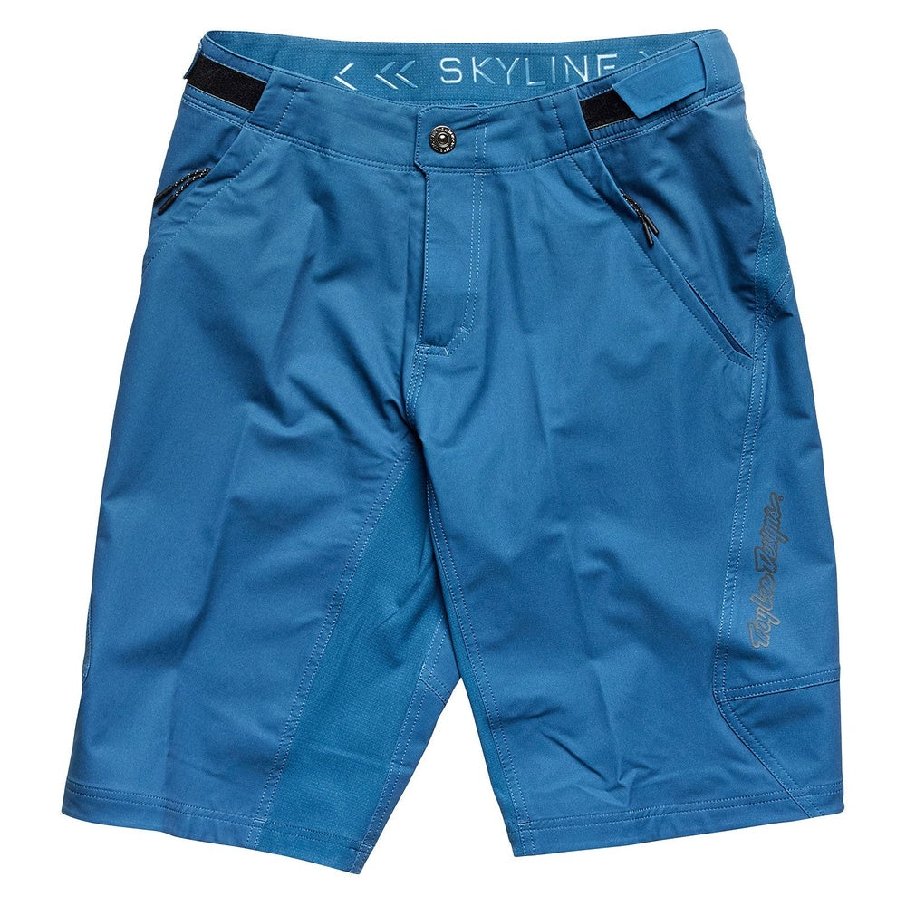 Troy Lee Designs Skyline mountain bike shorts in blue with black waistband details