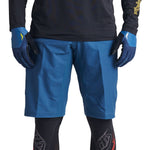 Troy Lee Designs Skyline shorts in blue with black liner worn by model