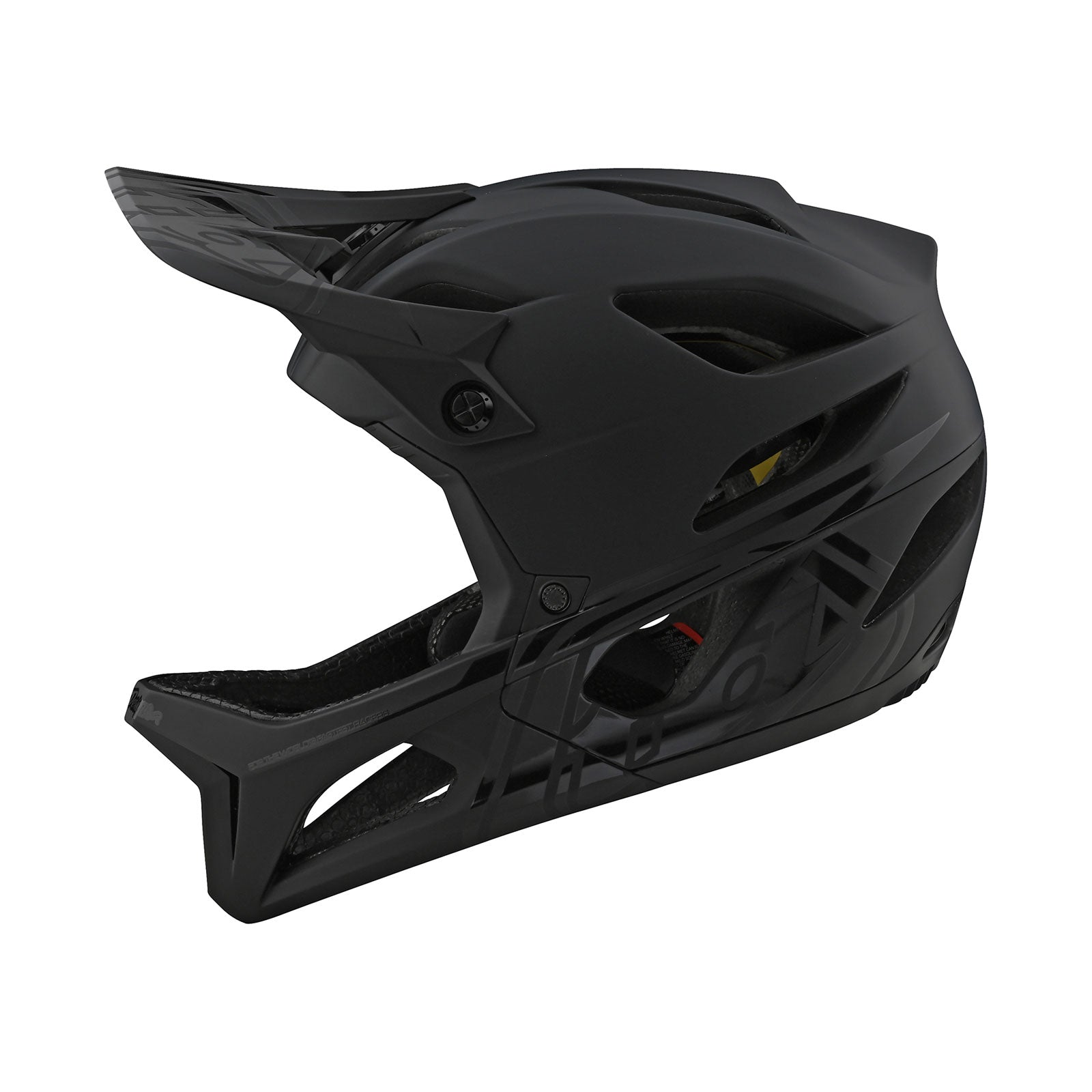 Troy Lee Designs Stage Helmet MIPS in Stealth Midnight black colorway