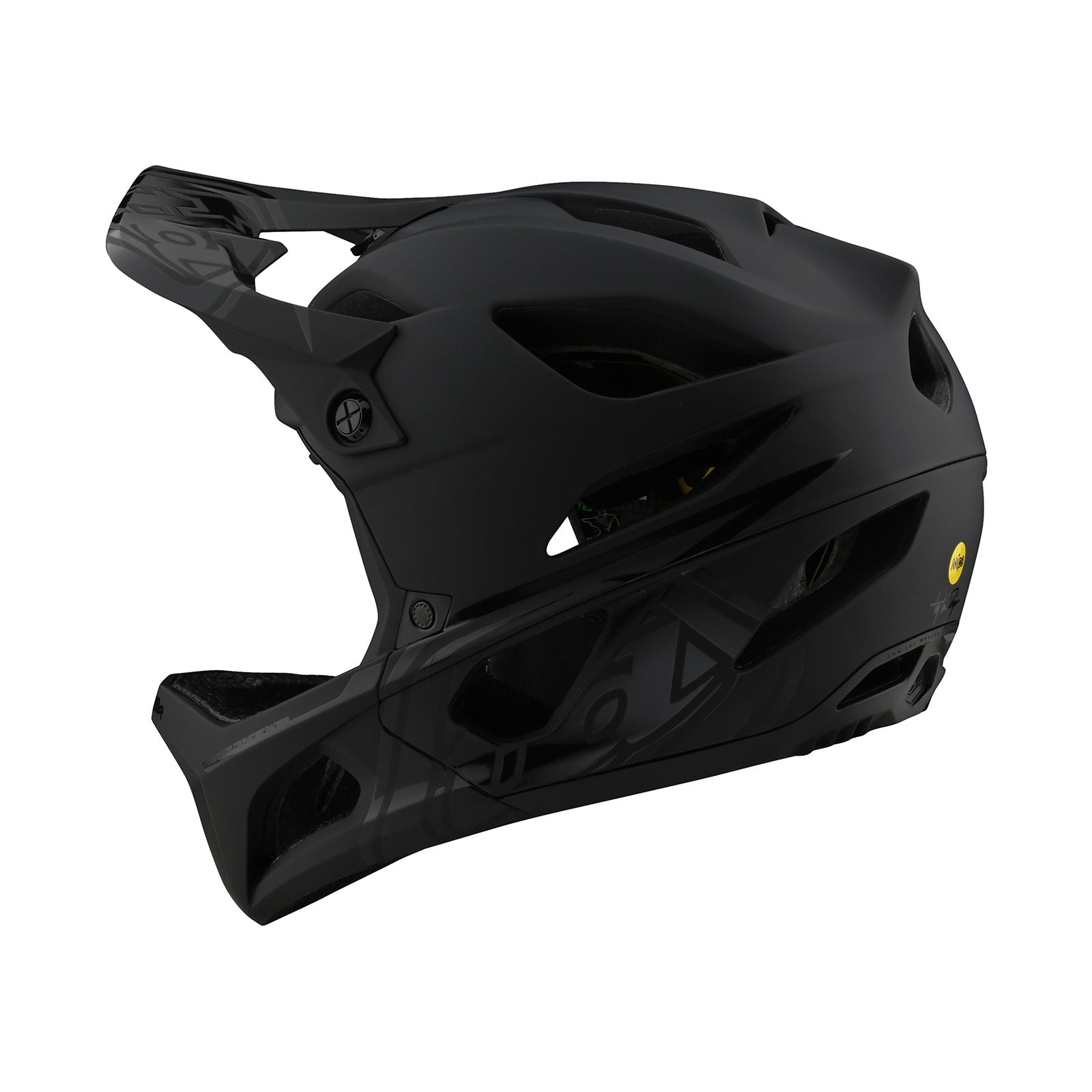 Troy Lee Designs Stage Helmet MIPS in Stealth Midnight matte black colorway