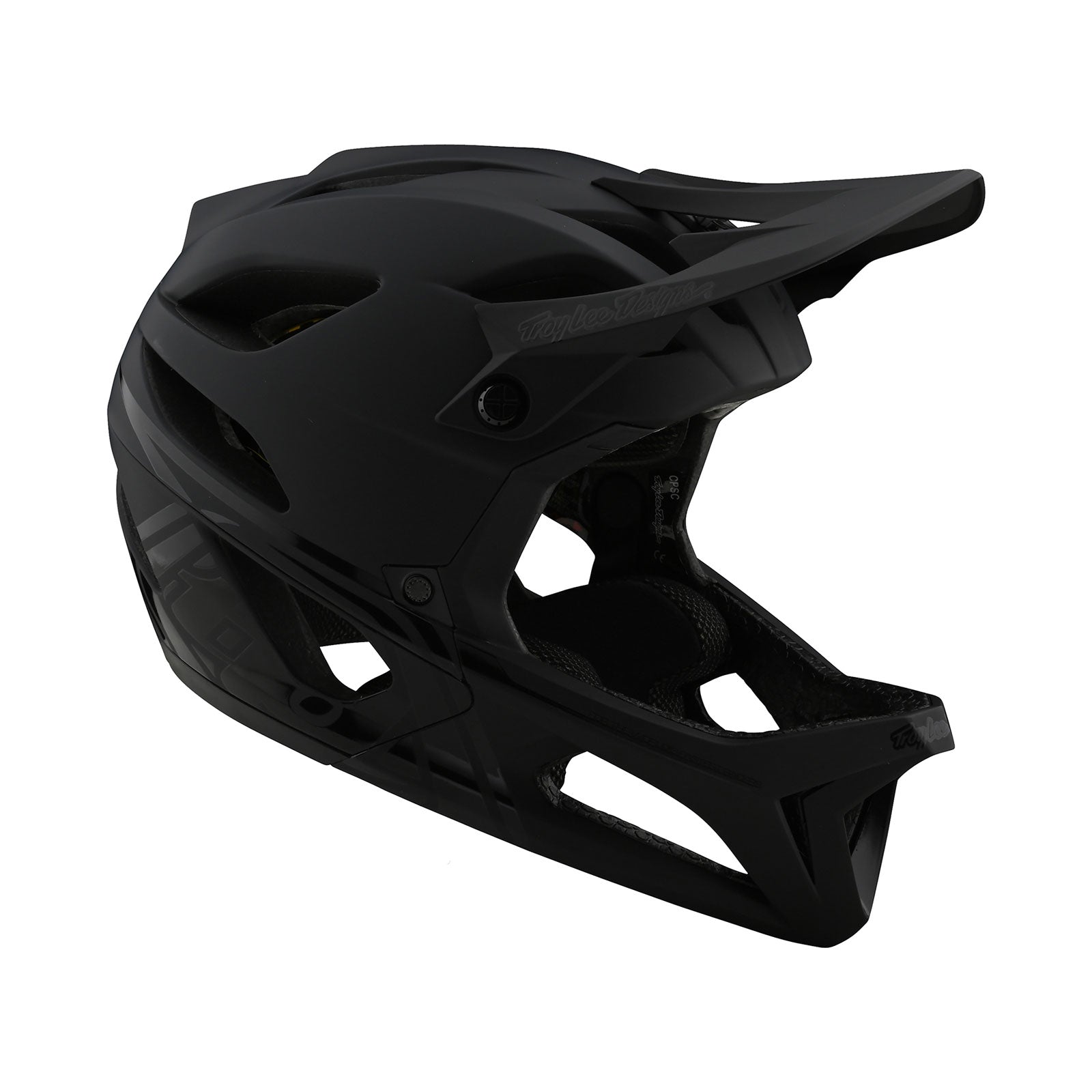 Troy Lee Designs Stage Helmet MIPS in Stealth Midnight black colorway