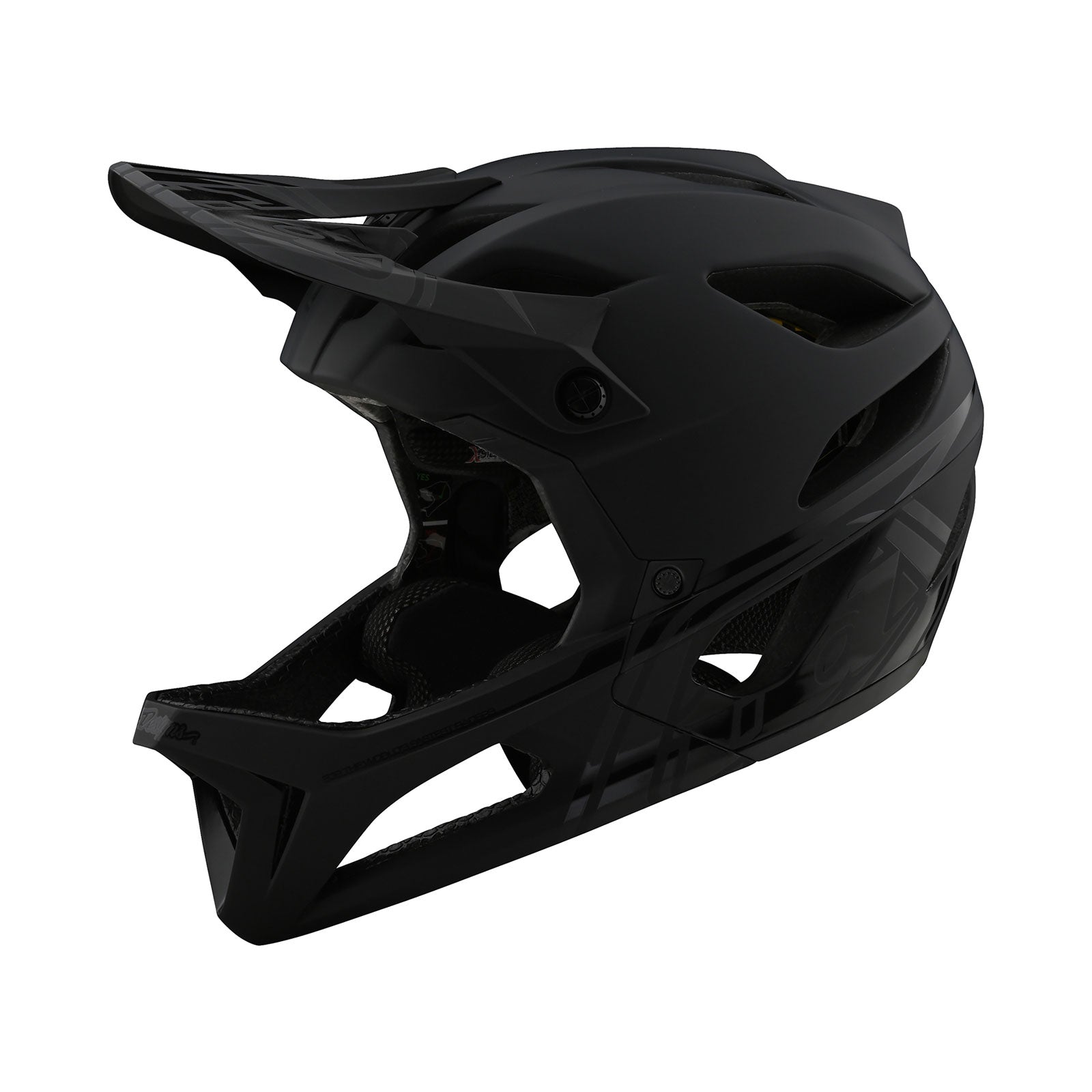 Troy Lee Designs Stage Helmet MIPS in Stealth Midnight black colorway
