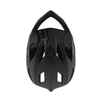Troy Lee Designs Stage Helmet MIPS in Stealth Midnight black colorway, top view