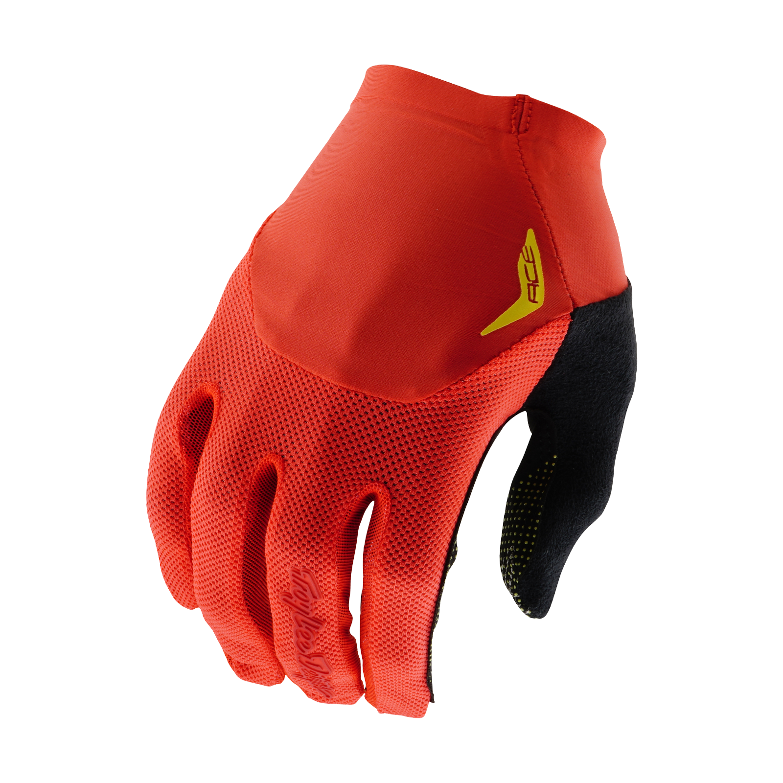 Troy Lee Designs Ace 2.0 Glove in solid infrared red with black palm grip