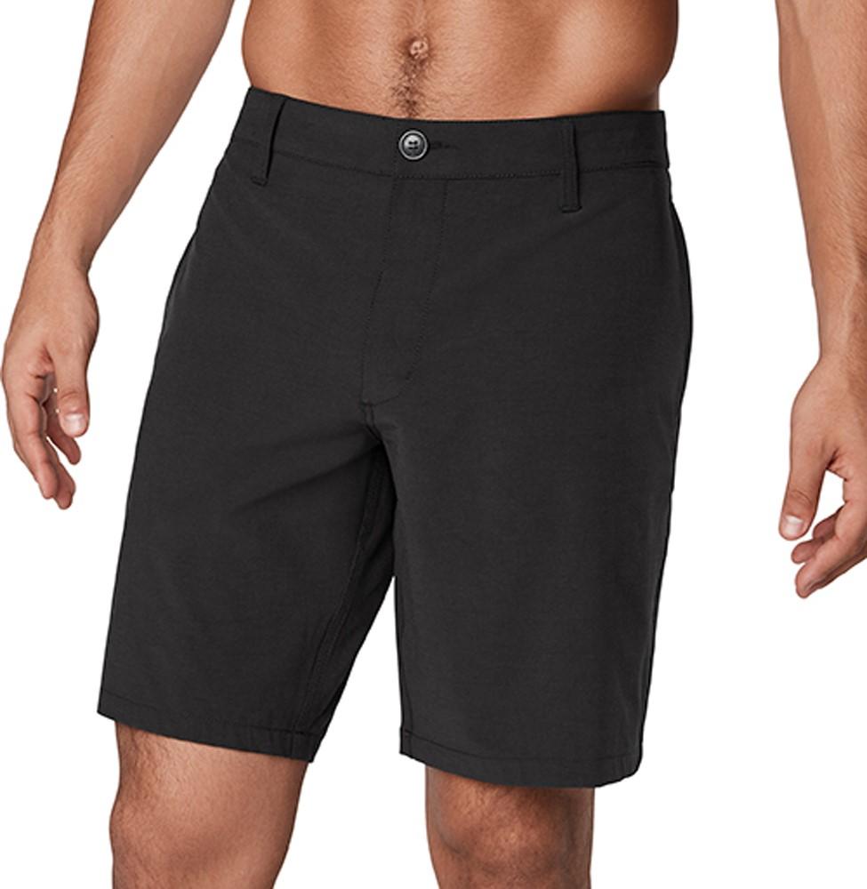 Black Dakine Tofino hybrid shorts worn by male model on white background
