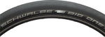 Schwalbe Big One black bicycle tire with textured sidewall on white background