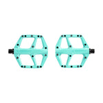 Look Trail Fusion ice blue bicycle pedals with hexagonal shape and grip pins