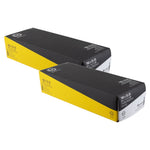 Two Sunlite bicycle inner tubes in yellow and black retail packaging