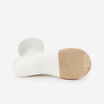 Thorlos Men's XT Max Cushion Fitness Crew Socks in white with tan toe cap