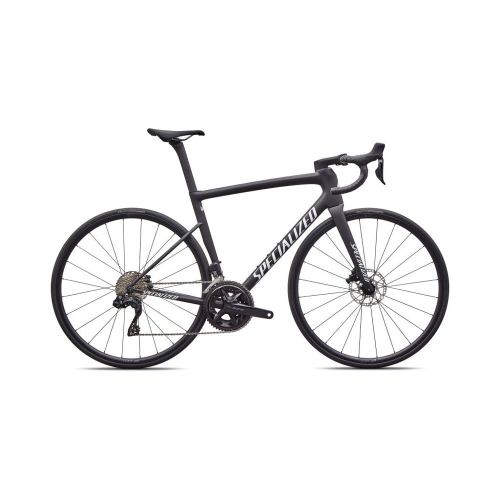 Specialized Tarmac SL8 road bike in satin carbon with white branding