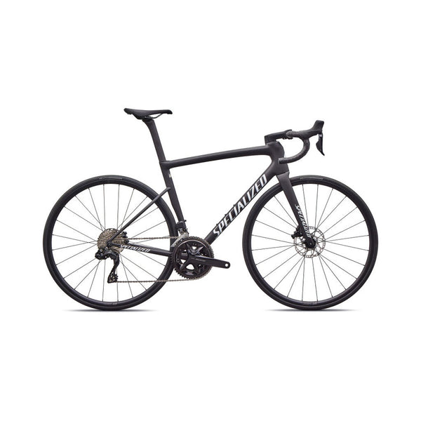 Specialized Tarmac SL8 Comp road bike in satin carbon and white colorway