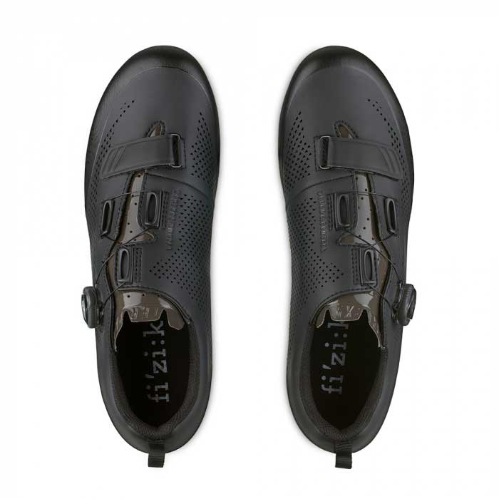 Fizik X5 Terra MTB cycling shoes in black with dual buckle closure system