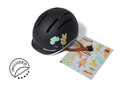 Thousand JR Kids helmet in matte carbon black with included colorful sticker sheet