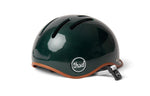Thousand Heritage 2.0 bicycle helmet in British Racing Green with tan leather trim