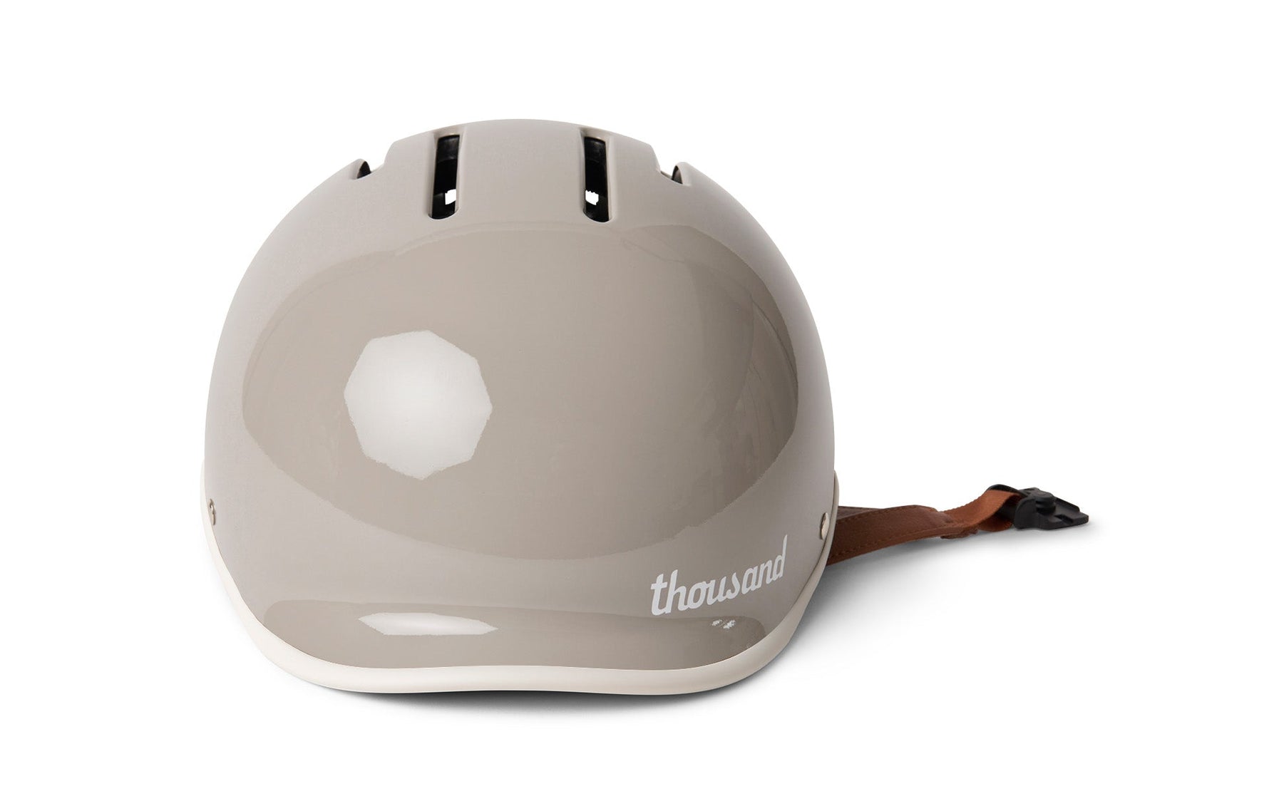 Thousand Heritage 2.0 helmet in dove grey with leather chin strap