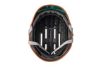 Interior view of Thousand Heritage 2.0 helmet in British Racing Green showing padding and retention system