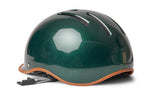 Thousand Heritage 2.0 cycling helmet in metallic British Racing Green with tan leather trim