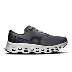 On Cloudmonster 3 running shoe in tin gray with distinctive white CloudTec sole