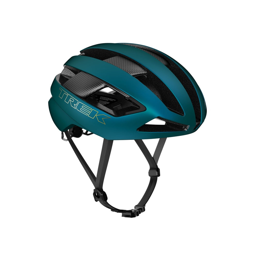 Trek Velocis MIPS cycling helmet in dark aquatic teal color with ventilation
