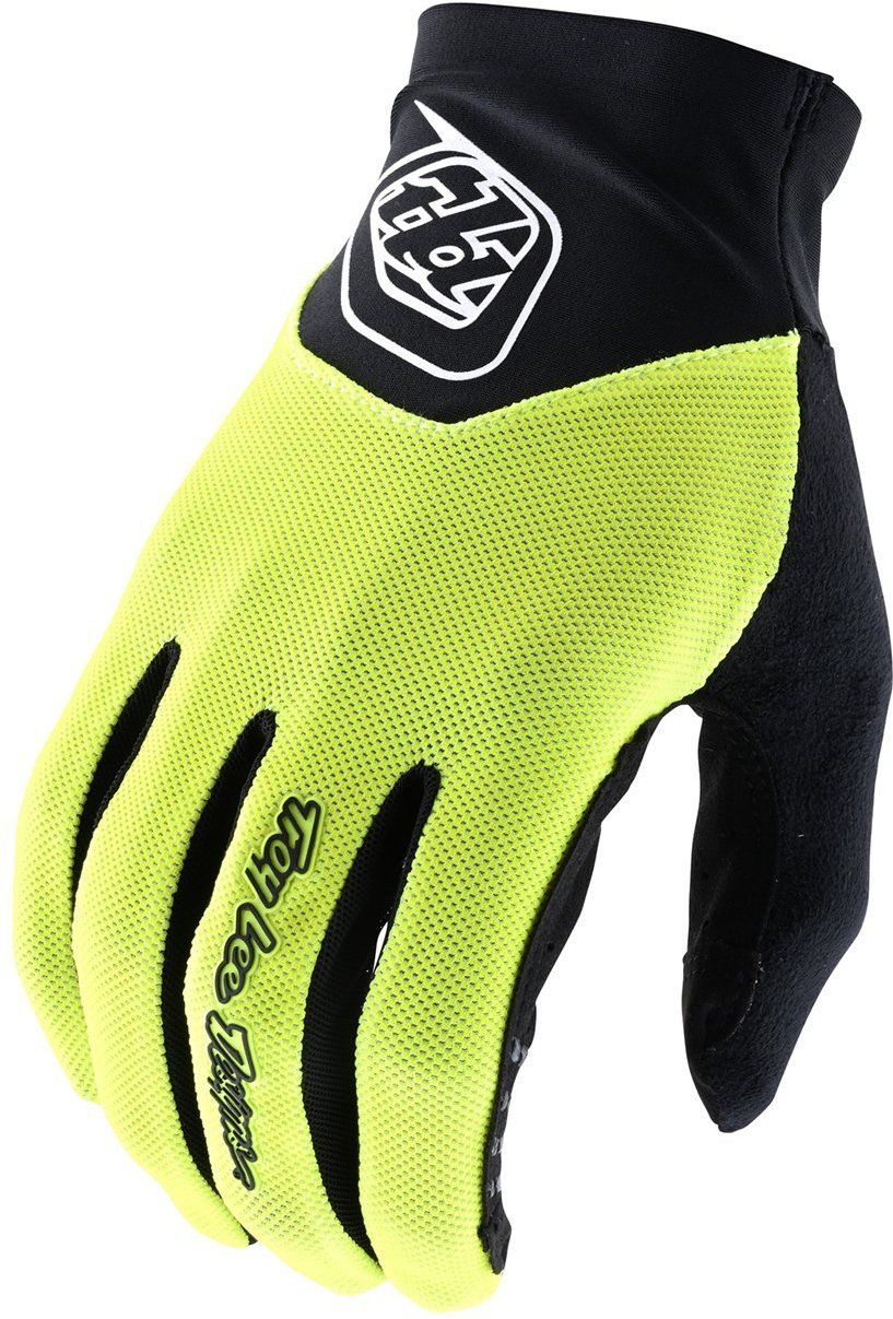 Troy Lee Designs ACE 2.0 cycling glove in fluorescent yellow and black