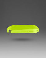 2XU Run Belt in bright volt yellow with black buckle on gray background