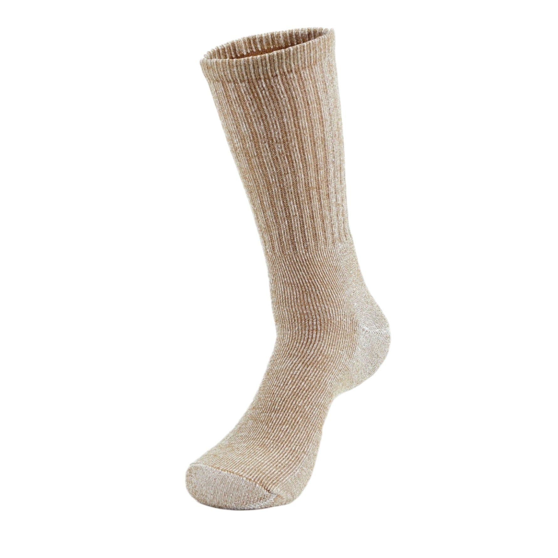 Thorlos Ultra Light Cushion Crew Hiking Sock in cornstalk brown color