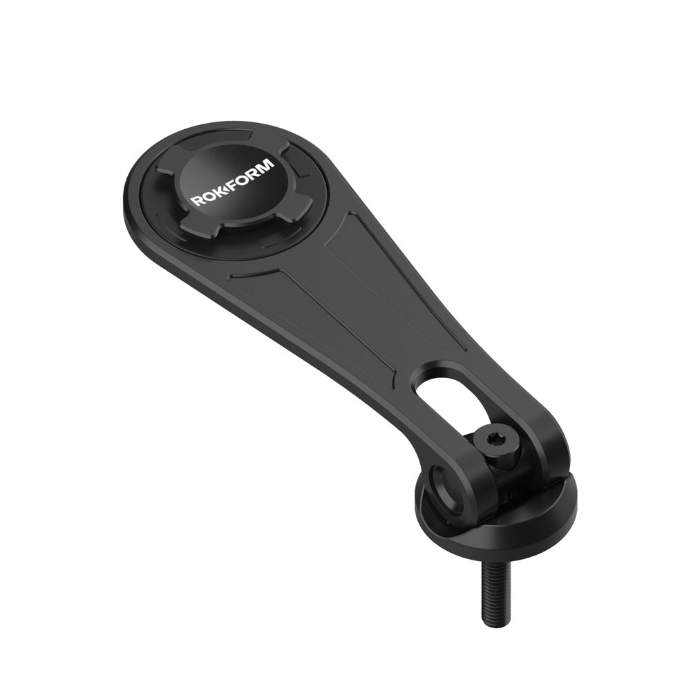 Black Rokform Pro-Series iPhone bike mount with adjustable arm and mounting hardware