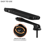 Rokform Pro-Series iPhone bike mount with twist lock mechanism and black phone case
