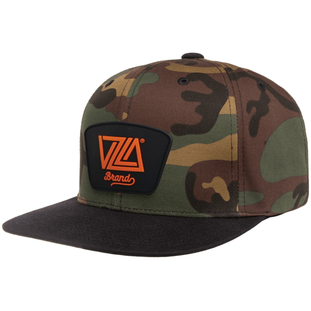 VZLA Flat Bill Snapback Hat - Camo/Black 2.0