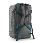 Patagonia Black Hole Duffel 70L in Noble Grey with backpack straps