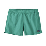 Patagonia Women's Barely Baggies Shorts in Early Teal color with elastic waistband