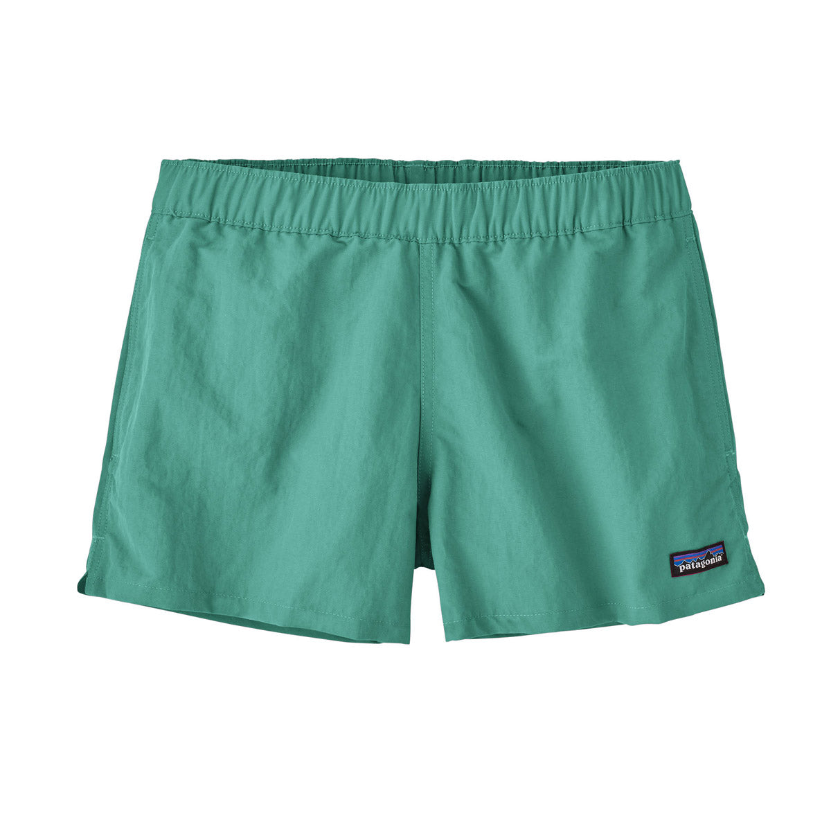 Patagonia Women's Barely Baggies Shorts in Early Teal color with elastic waistband