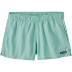 Patagonia Women's Barely Baggies Shorts in light mint green with elastic waistband