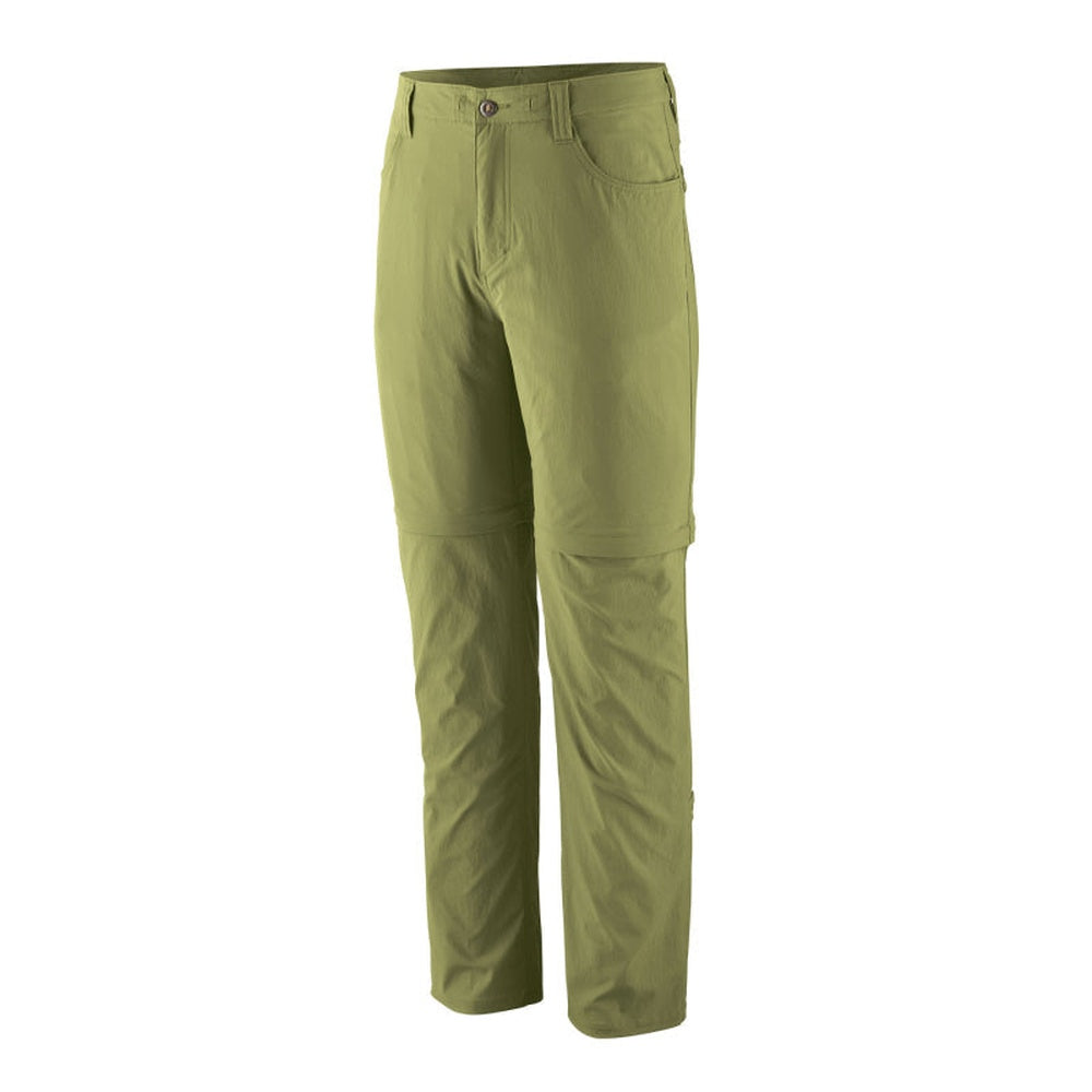Patagonia Quandary convertible pants in olive green on white background