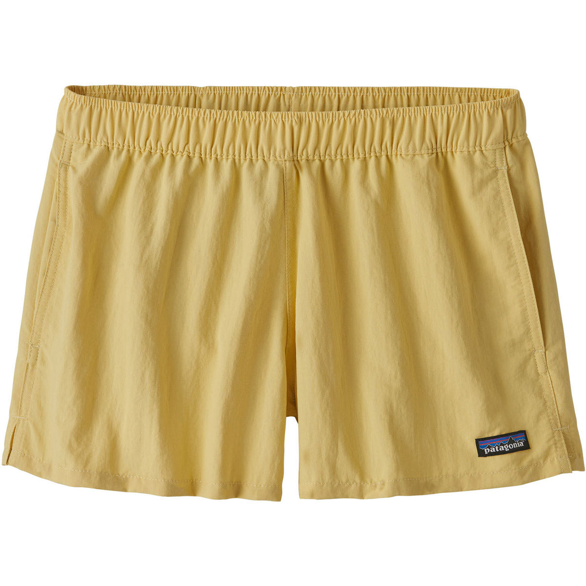 Patagonia Women's Barely Baggies Shorts in Oar Tan with elastic waistband