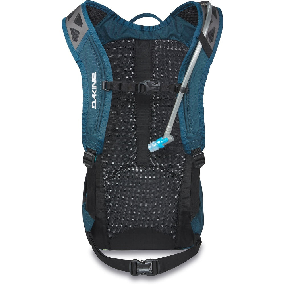 Dakine Syncline 12L hydration backpack in midnight blue with black mesh back panel