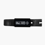 Muc-Off black tire lever with brand logo and white arrow indicator