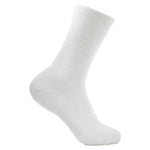 Thorlos Women's Fitness Moderate Cushion Crew sock in white, side profile view
