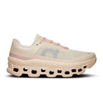 On Cloudmonster 2 women's running shoe in cream and pink colorway