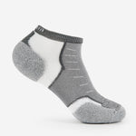 Thorlos Experia Energy low-cut ankle sock in gray and white colorway
