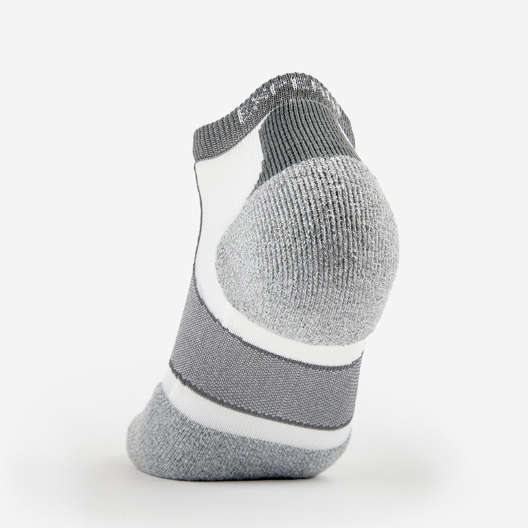 Experia Light Cushion Low-Cut sock in grey and white with cushioned heel