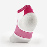 Thorlos Experia Energy low-cut running sock in pink, white, and gray