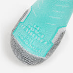 Thorlos Experia Energy sock in teal with gray cushioned toe and heel zones