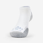 Thorlos Experia Energy low-cut ankle sock in white with gray cushioned sole