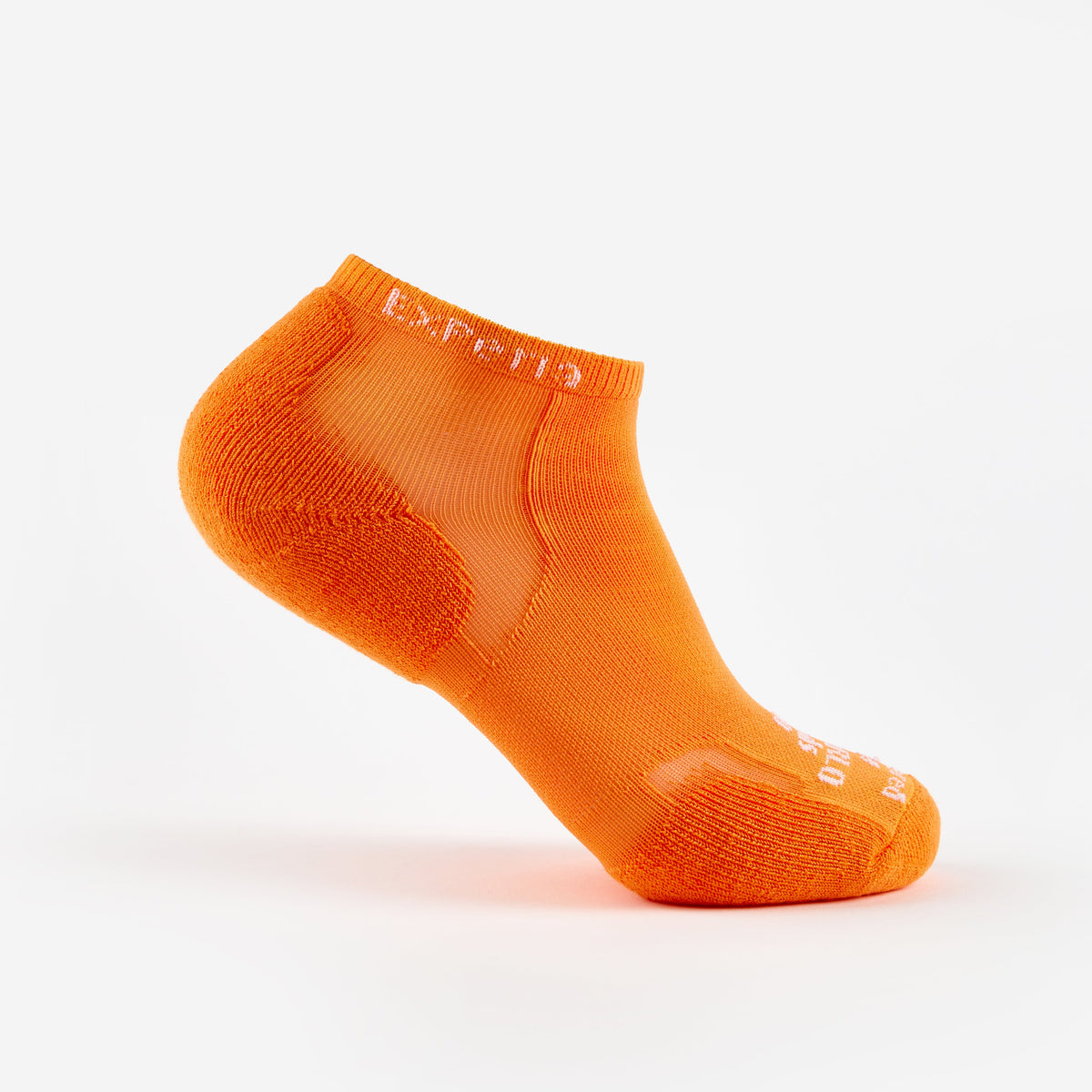 Thorlos Experia Energy low-cut ankle sock in bright orange with cushioned sole