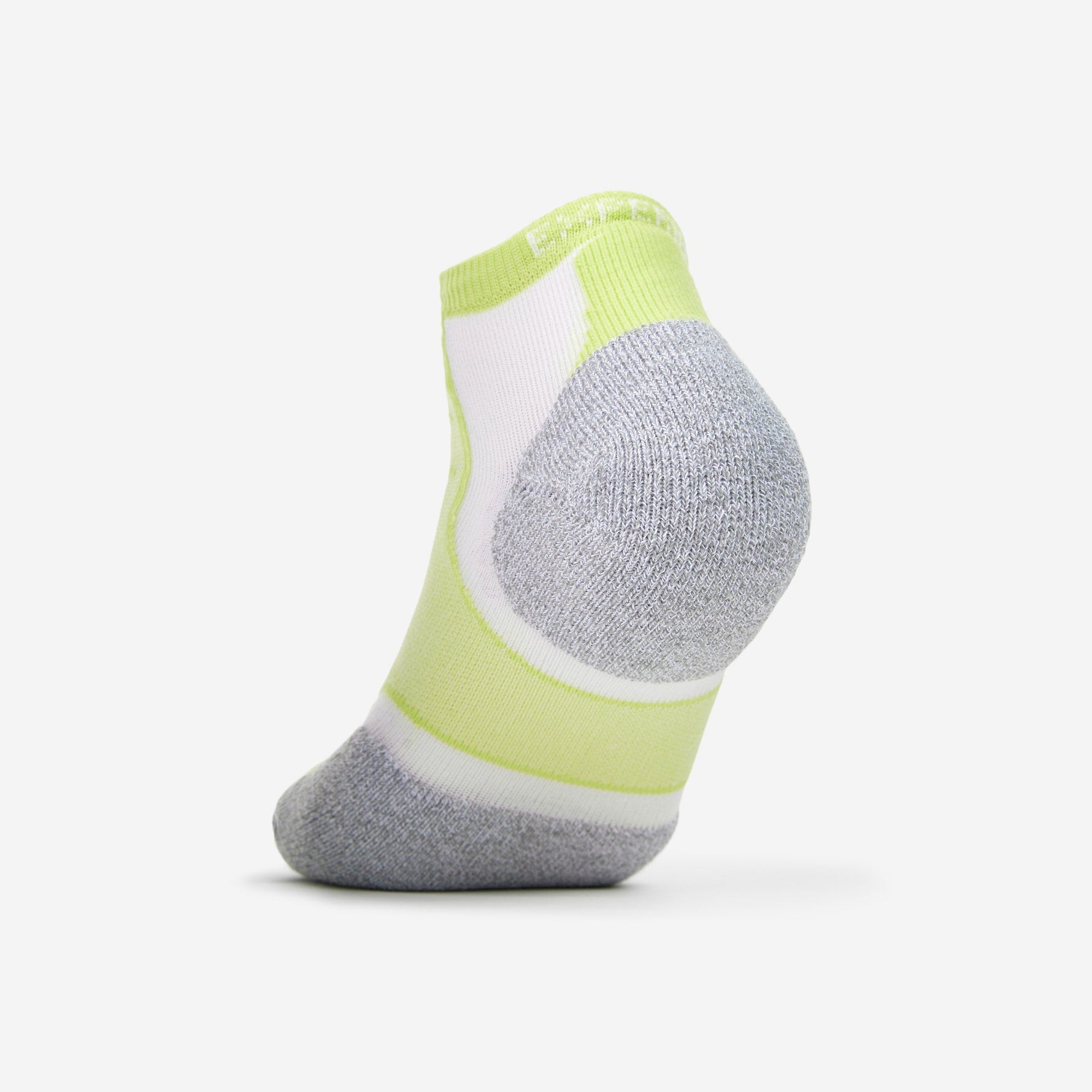 Experia Light Cushion Low-Cut Sock in Spearmint green, white, and gray colorway