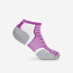 Thorlos Experia Energy low-cut running sock in purple, white, and gray colorway